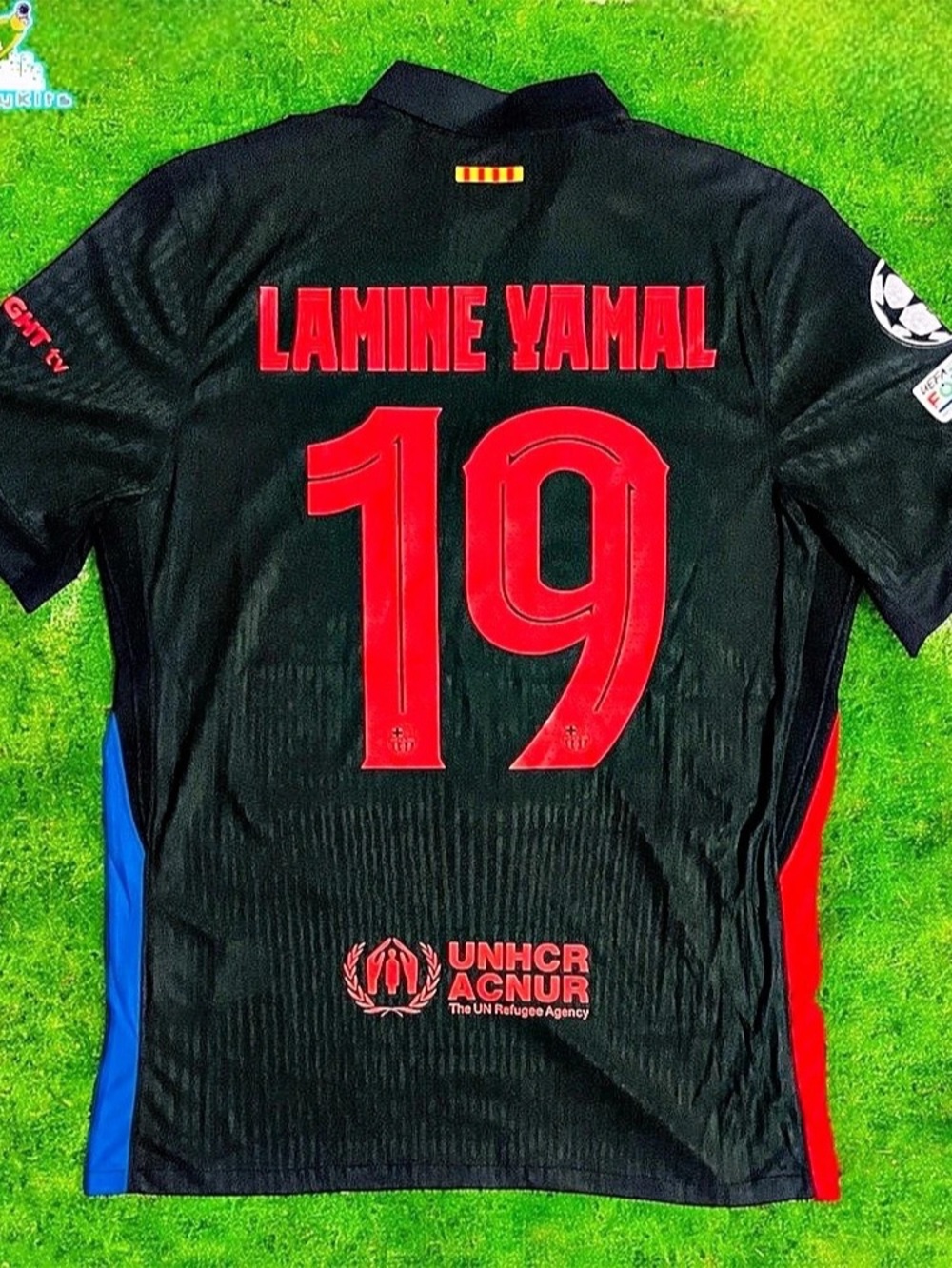 Nike FC Barcelona 2024/25 Away Jersey - Lamine Yamal #19 Black & Red